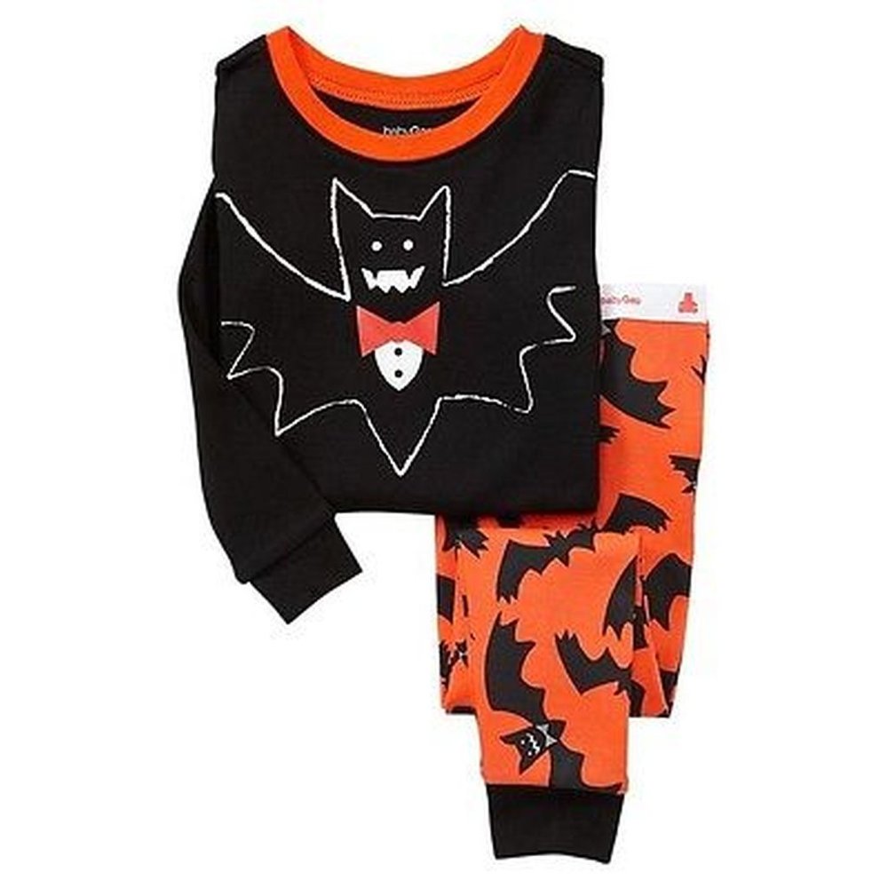 6-12 Bats Vampire Dracula Halloween Baby Gap pajamas unisex boys girls